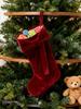 Christmas Stockings Velvet Holiday Decorations Velvet Bow Stockings For Christmas Tree Fireplace Mantel Stair Railing Wall Home