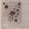 Greeting Word Pattern Silicone Stamp for Card Making, Flower Silicone Stamp for Scrapbooking Journal Planner Album