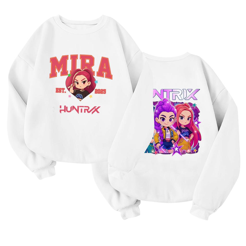 Children's Fashionable Lightweight Long-sleeved Round Neck Pullover With Pockets Printed Pullover