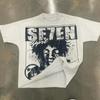 Top Y2k Stampa Alfabeto Street Harajuku Manica Corta Uomo 2025 Retro Americano Top Largo Coppia Casual Maglietta Oversize