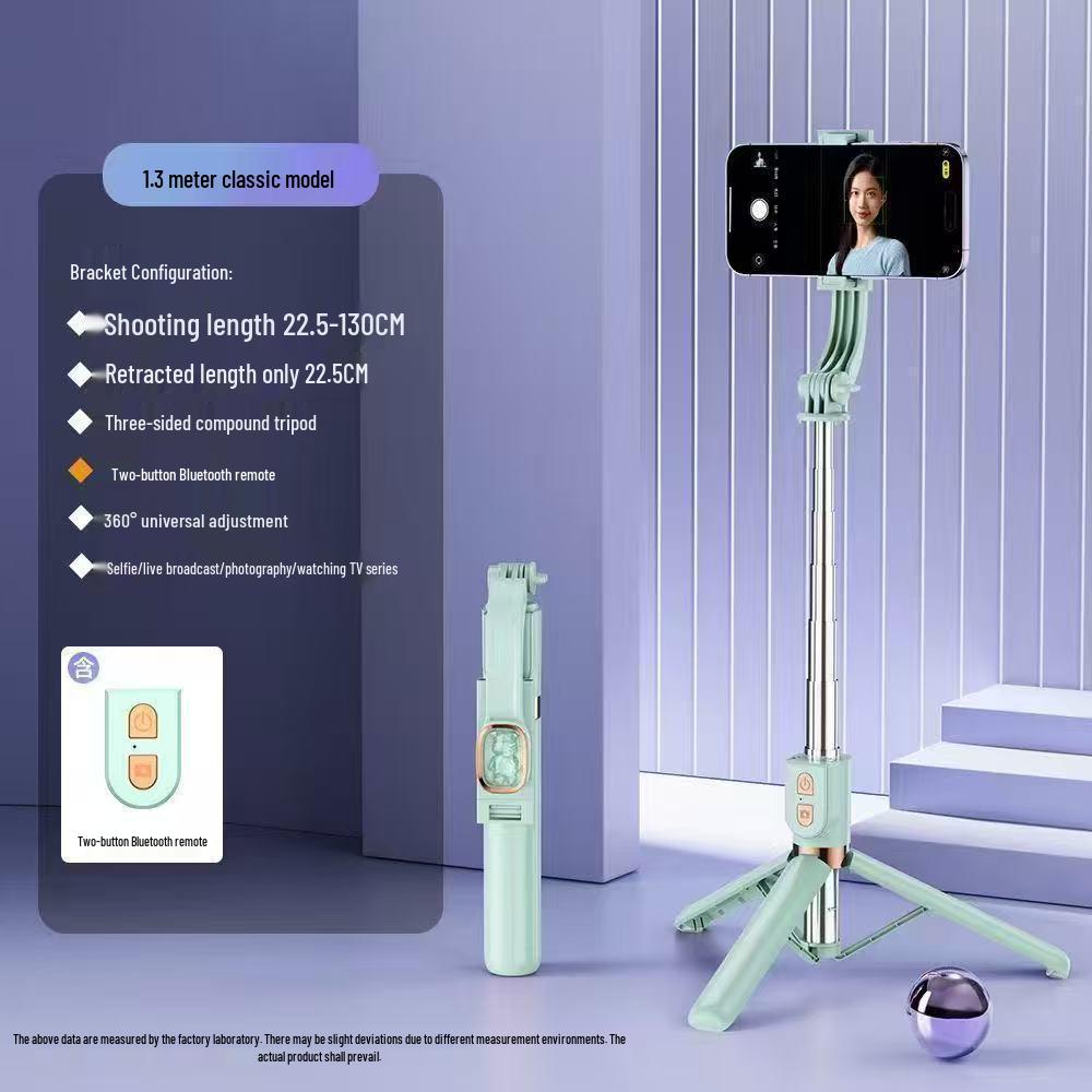 

2025 Bluetooth Selfie Stick: 1.3m Portable Beauty Phone Holder for Outdoor Photography