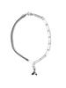 Harang Hr 109B_Whale Tail Half & Half Chain Bracelet