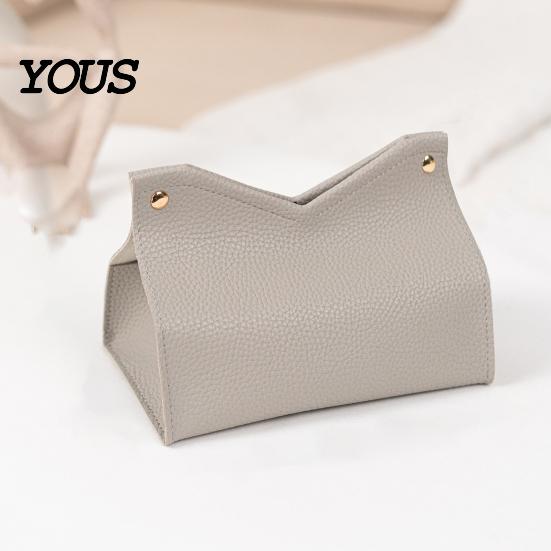 Stylish Leather Tissue Box Box, Easy Open Waterproof PVC Design, Simple Long-lasting Container Style Durable Anti-Crack Dispenser for Home
