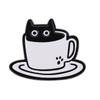 Black Cat Coffee Enamel Pins Custom Cat Red Wine Milk Tea Brooches Lapel Badges Clothes Animal Jewelry Gift for Kids Friends