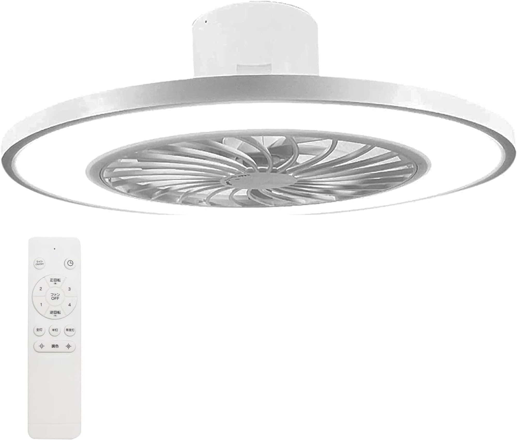 

Natulux Ceiling Fan Light, 10-Level Dimming, Circulator, Fan Included, Fits 10 Tatami Mats (approx. 550mm Diameter), White, Remote Control Included,