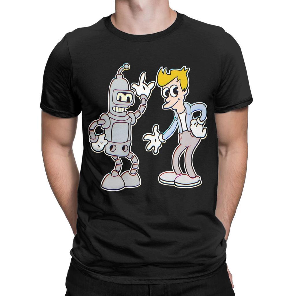 Futurama FRY Classic Graphic 100% Cotton T-Shirt Tees Tops For Men