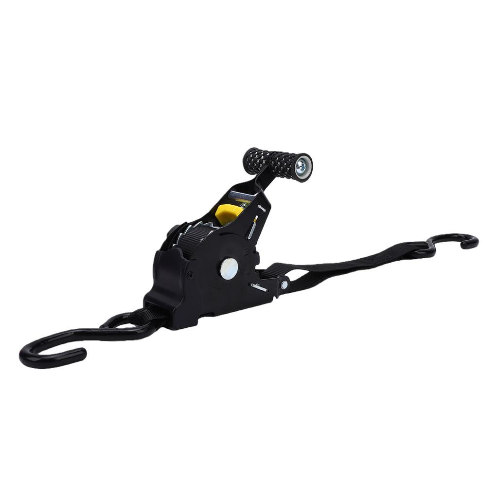 Retractable Ratchet Strap with Padded Handle 1 Inch 10 Feet Auto Retraction Tie Down Strap for Cargo Transport 1500lb