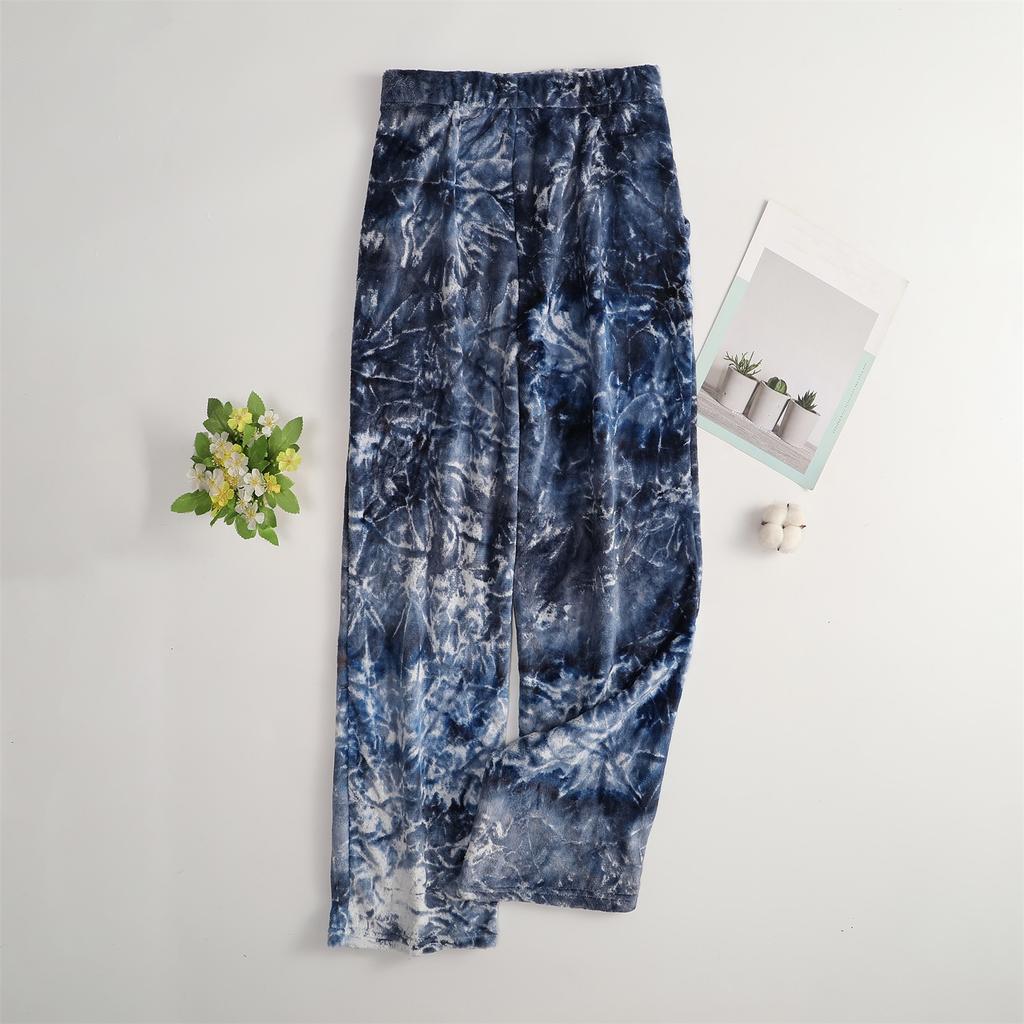 Women Pajama Pants Plush Sleep Pants Soft Elastic Waist Pajama Bottoms Patterned Pants With 2 Pockets