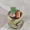 Vintage Natural Marble Artistic  Candlestick  Oil Painting Style Desktop Decoration Candle Holder Candle Cup Candlestick