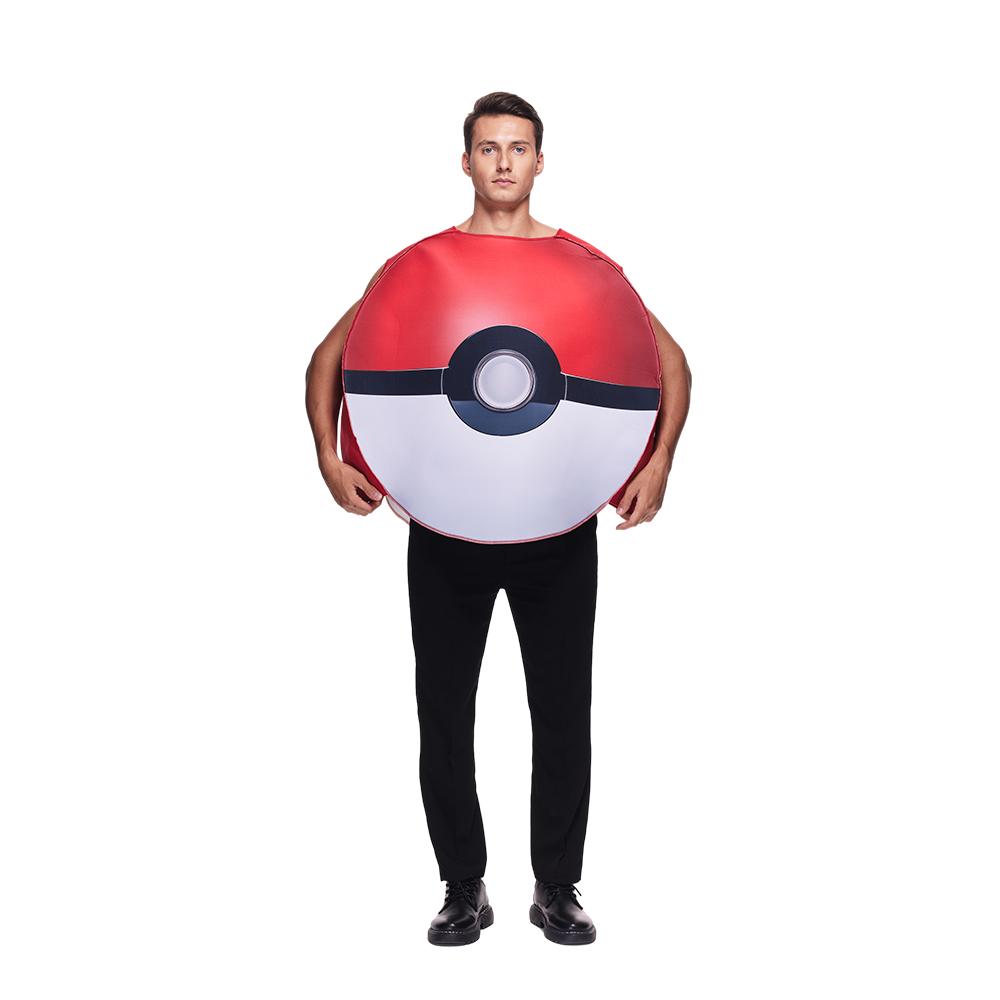 

Adult Pokemon Poke Ball Halloween Costume Men Cartoon Cosplay Cartoon Outfits One Size