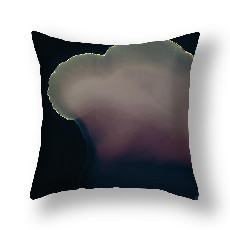 45x45cm Nordic Ins Abstract Gold Blue Marble Print Cushion Cover Sofa Office Seat Lumbar Pillow Cover Home Decoration