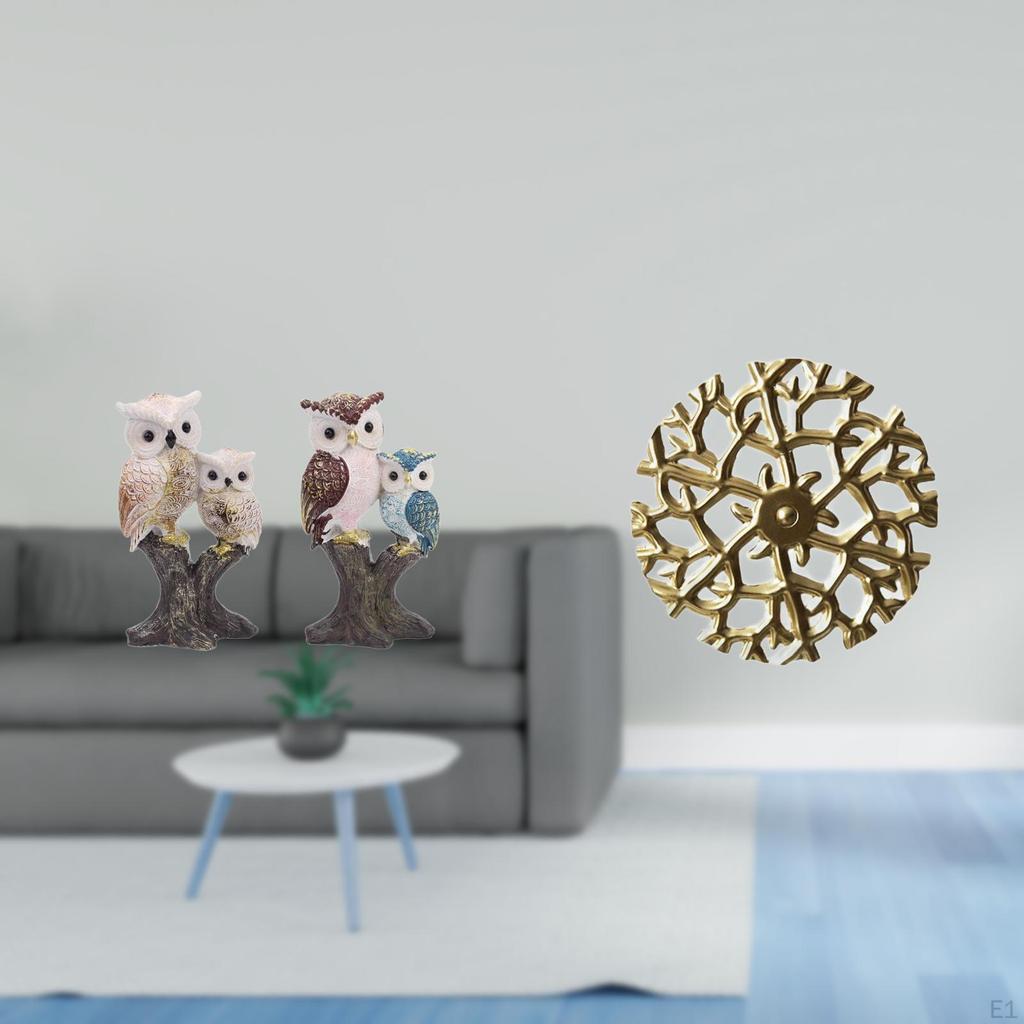 Realistic Owl Animal Figurine Sculpture for Office Living Room Party Indoor Desktop Decoration with