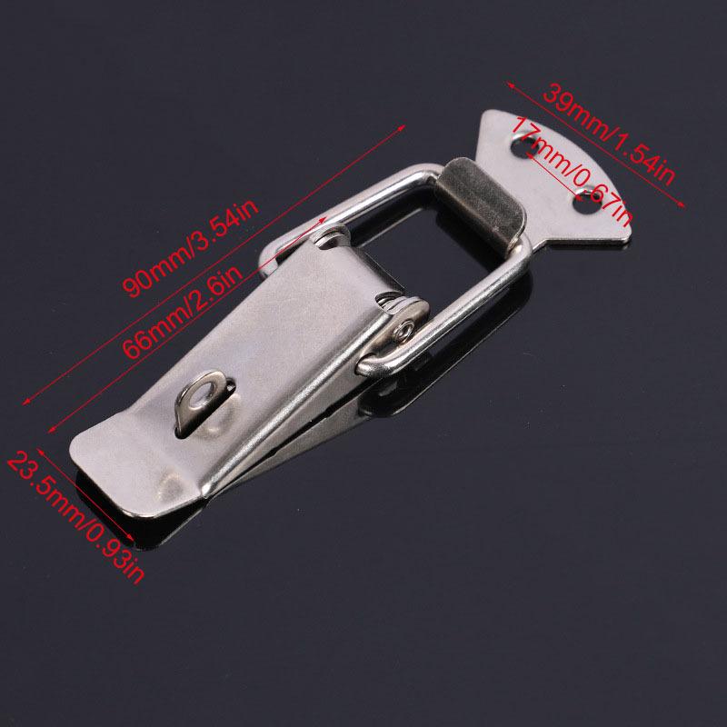 2pcs Universal Metal Snap Buckle Hasp Multifunctional Duckbill Lock Buckle for Storage Box, Door, Windows