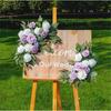 2Pcs Artificial Flower Swag for Wedding Reception Backdrops Sweetheart Table Wedding Welcome Sign Flower Decoration