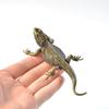 1Pc Classical Pure Copper Tea Pet Lizard Figurines Miniature Vintage Simulation Desktop Decoration Ornaments Small Accessories.