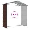 Garden Shed Brown 191 x 810 x 198 cm Galvanized Steel