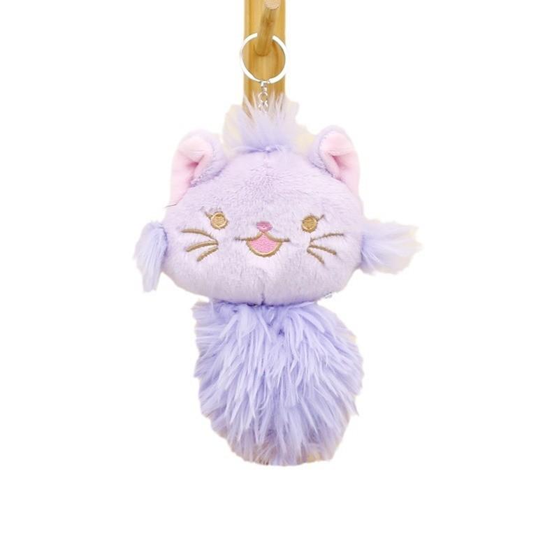 Adorable Plush Cat Keychain Cute Cartoon Kitty Bag Pendant For Girls And Weddings