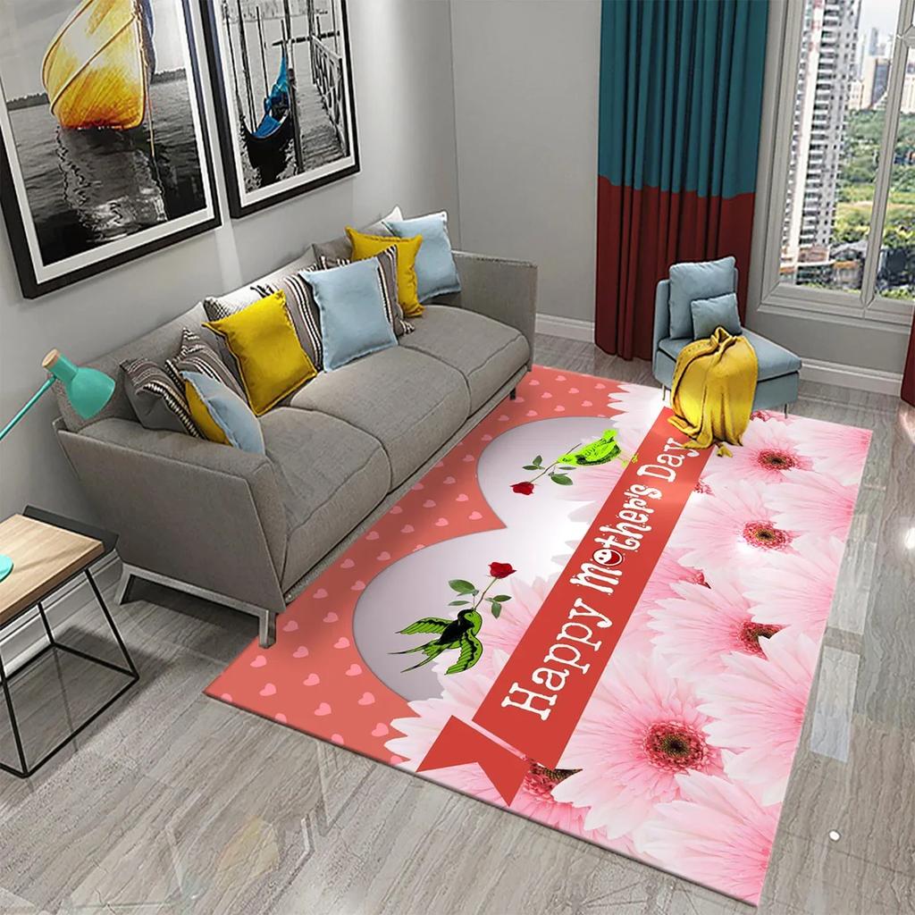 Mother's Day Carpet for Kitchen Bathroom Entrance Non-slip Carpet Living Room Bedroom Decor Rug Mother's Day Gift Festival Gifts