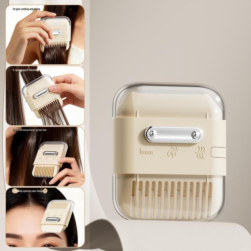 Multi-functional Bangs Comb: Thins, Trims, and Shaves Stray Hairs & Split Ends