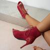 Fashion Summer High Heels Ankle Boots for Women 2025Fashion Peeping Toe Strap Pump Party Jazz Dance Shoes Trend Sandals Zapatos De Mujer
