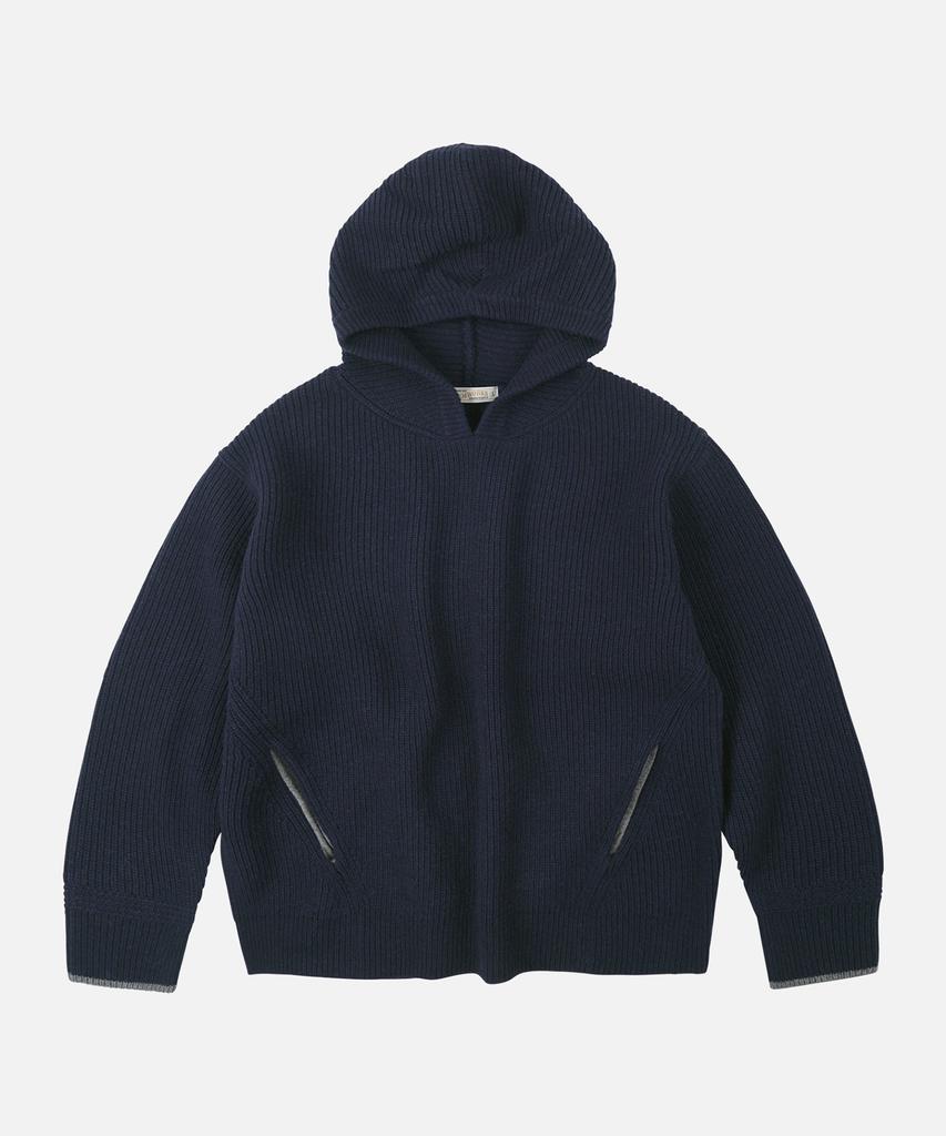 FRIZMWORKS Kangaroo Knit Pullover Hoody _ Navy