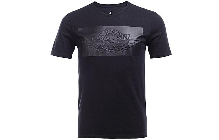 Jordan T-shirts Heren Zwart Ronde Hals Normale Rechte Pasvorm 801055-010 L