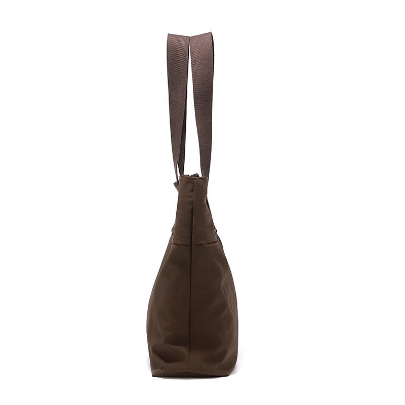 Waterproof Nylon Tote Bag for Women Large Capacity Shoulder Handbag with Zip Pocket