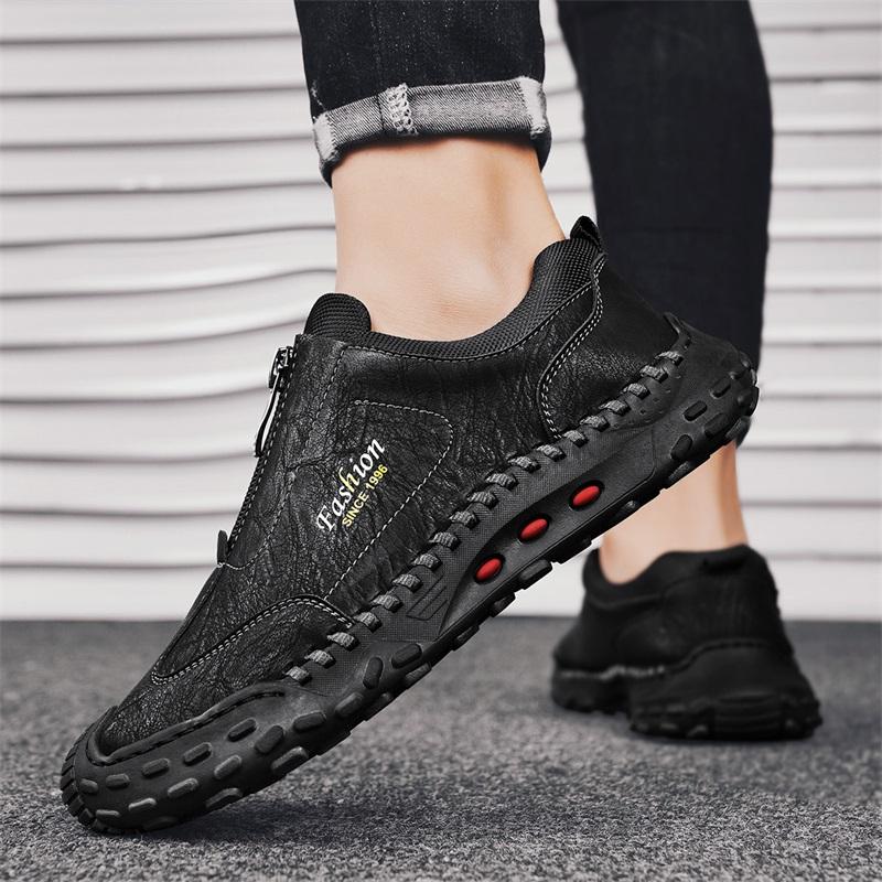 Módní ručně šité kožené boty Pánské ležérní tenisky Pohodlná obuv pro řidiče Prodyšné kožené mokasíny Pánská obuv Design Mokasíny