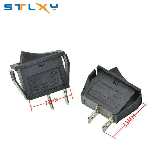 Stlxy KCD3 Rocker Switch ON-OFF 2 Position 3 Pin Electrical equipment With Light Power Switch 16A 250VAC/ 20A 125VAC
