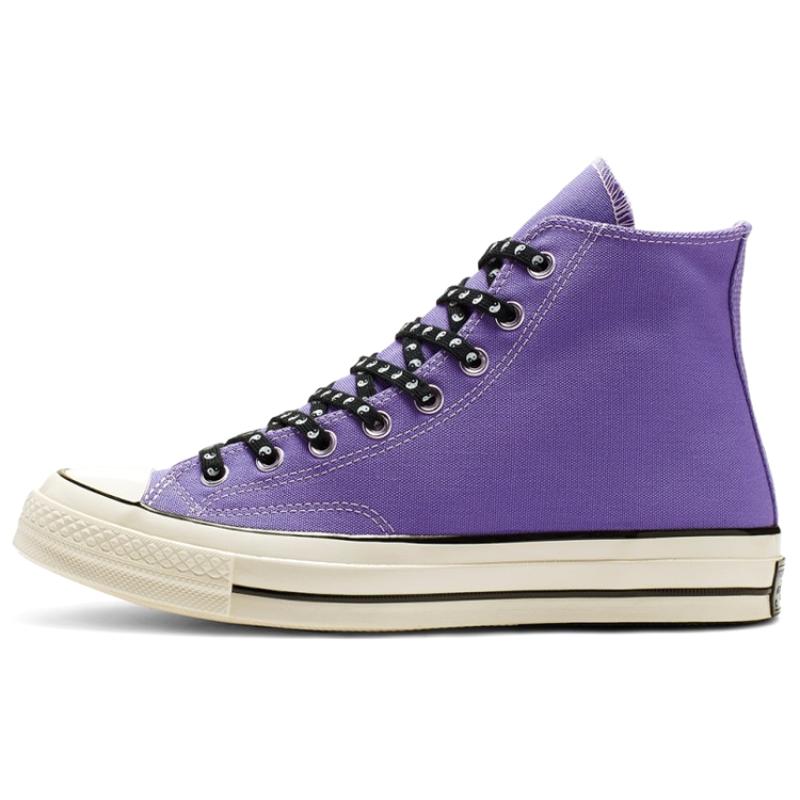 

Converse Chuck Taylor 1970S Hi Круглый носок Шнуровка Полувысокие парусиновые кеды Унисекс Фиолетовый 44.5
