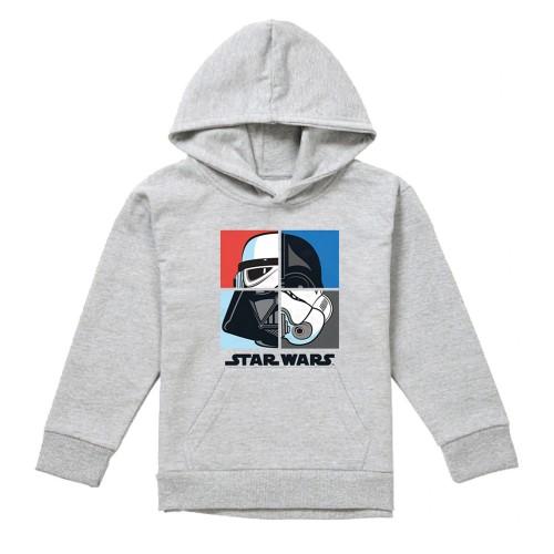 STAR WARS Childrens/Kids Darth Vader & Stormtrooper Squares Heather Hoodie