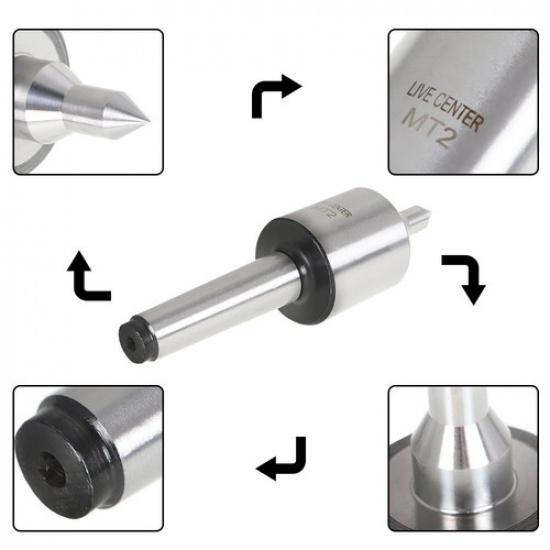 MT2 Live Center For CNC Lathe Tool Morse Taper Precision 0.000197'' 60°