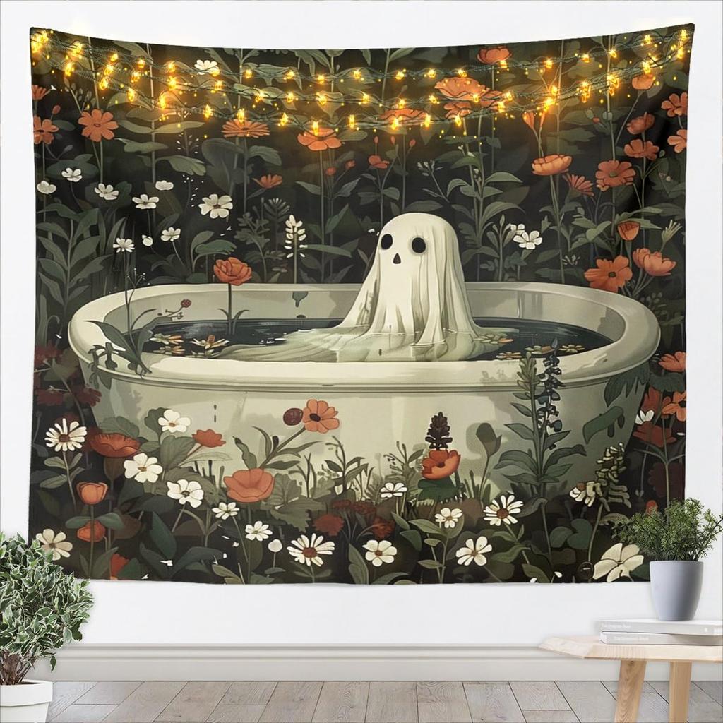 Chinese Dragon Kids Tapestry,Sakura Flowers Waterfall Natural Wall Tapestries,Girls Boys Room Decor,Cherry Blossom Lake Romantic
