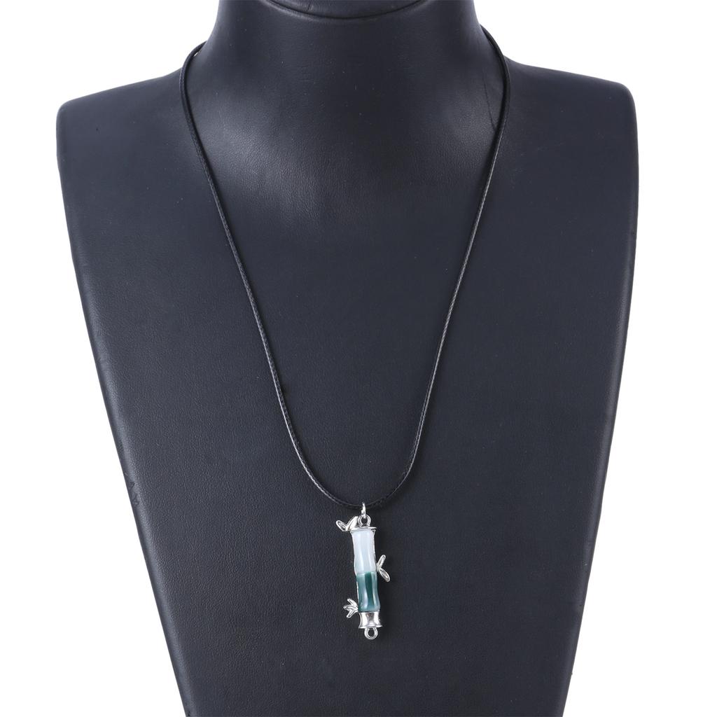 Elegant Bamboo Segment Pendant Necklace Adjustable Length Clavicle Chain Stylish Accessory for Fashion Enthusiasts