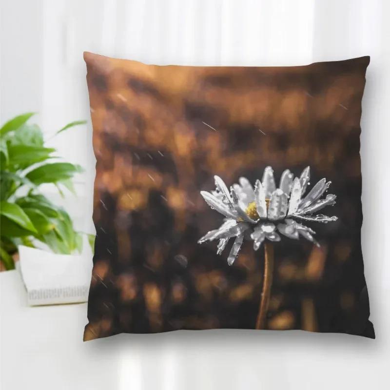 Hot Sale Best Gift Floral Daisy Square Decorative Pillowcase