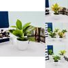 Green Faux Plant With Plastic Pot For Living Room And Office Decoration