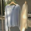 Women's Autumn & Winter Goose Yellow Mohair Sweater - Soft, High-Grade Mink Fleece, Cozy Lazy Style