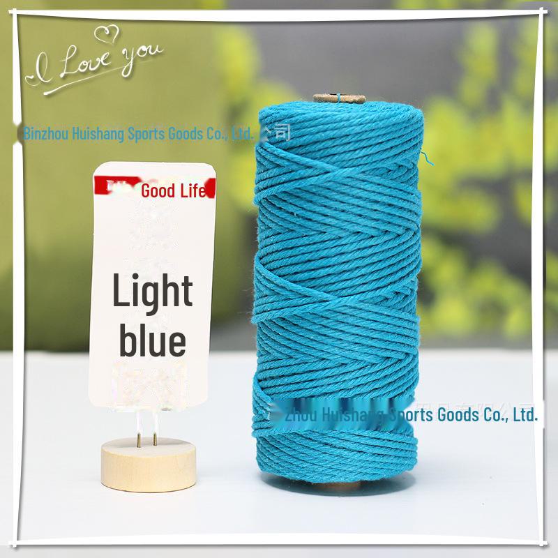 3 mm, 4 mm, 5 mm farbiges geflochtenes Baumwollseil für selbstgemachte und handgefertigte Wandteppiche, Geschenkdekoration, Hüte