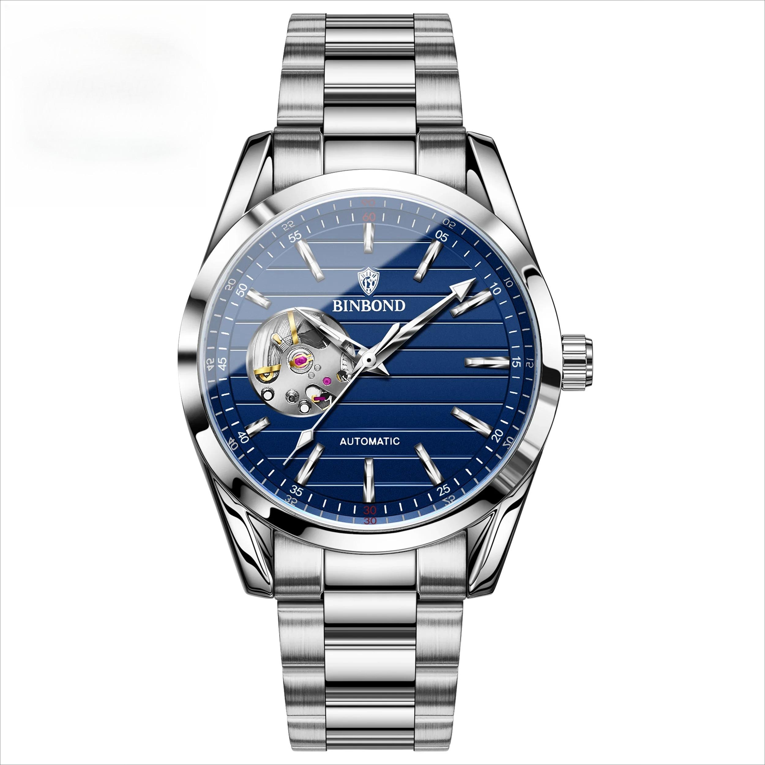 

Authentic Men Watch High-end Luxury Luminous Waterproof Steel Strip Hollowed Out Male Fully Automatic Mechanical Watches