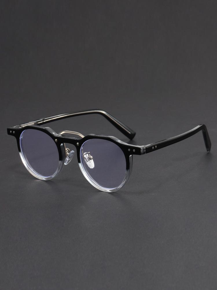 Retro Anti Blue Light Reading Glasses Women Men Round Myopia Glasses In Trend Retro Prescription Eyeglasses Photochromic Lens +1