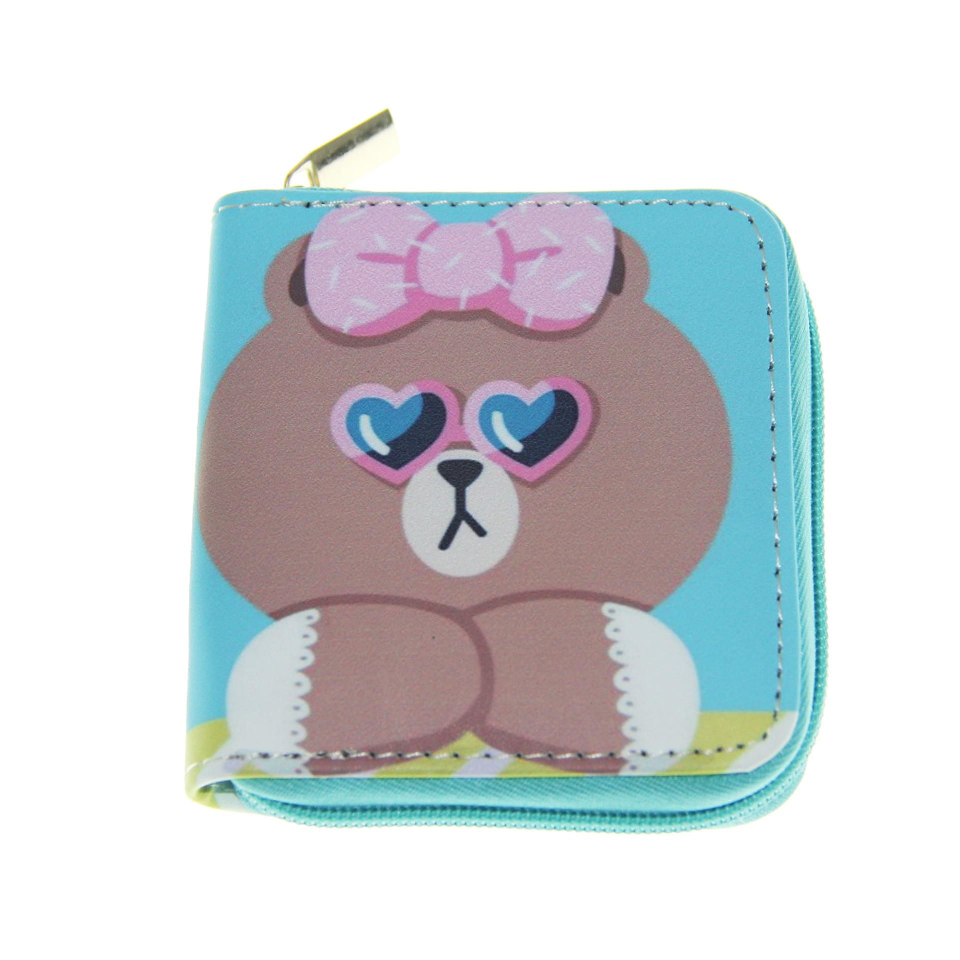 

Новый кошелек-малыш с короткой молнией, кошелек-картхолдер с мишкой.