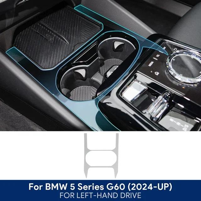 For BMW 5 Series I5 G60 2024 Transparent TPU Interior Protective Film Center Console Anti Scratch Set