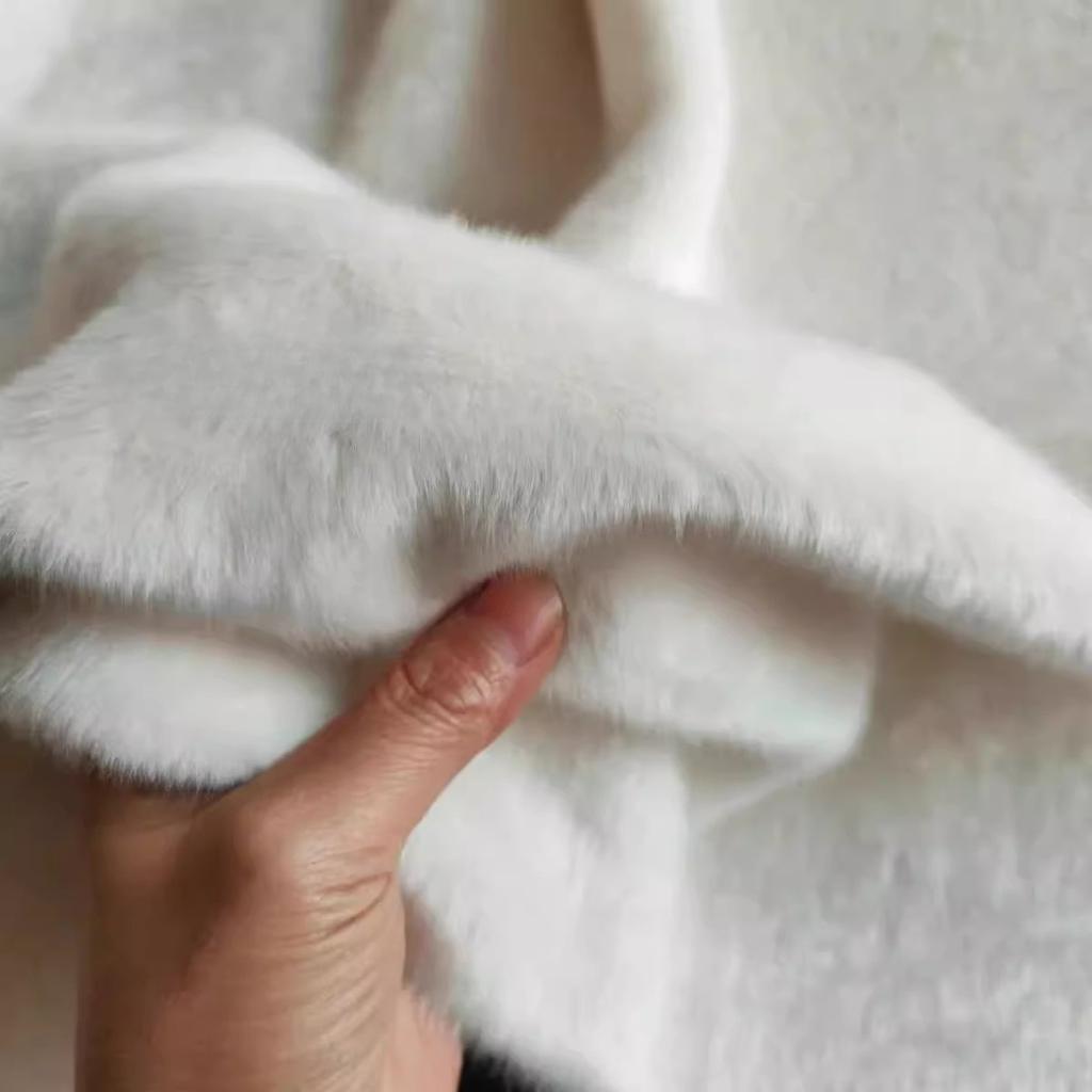 High-grade Imitation Mink Hair Mink Velvet High and Low Wool Fabric Thick Soft Clothing Imitation Flannel Material DIY Fabric
