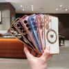 For Samsung Galaxy S26+ Magnetic Case Electroplating Soft TPU Cover with Cute Love Heart