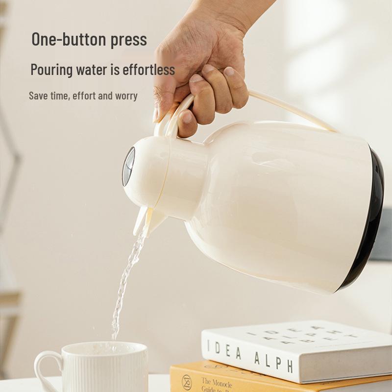 Smart Portable Thermos Flask with Large Capacity, Glass Liner, Ideal for Home or Office Hot Water Needs