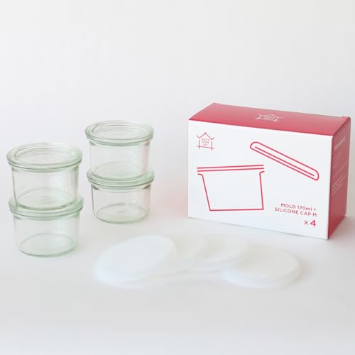 WECK MOLD 170ml x 4 SET | Silicone Cap (Clear) | Box Packaging | WECK