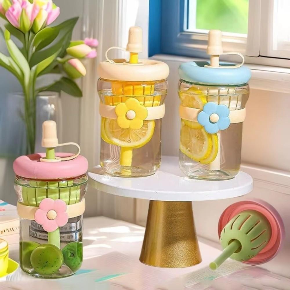Reusable Straw Cup Large Capacity Drinking Bottle Portable Cold Brew Tumbler for Boys and Girls