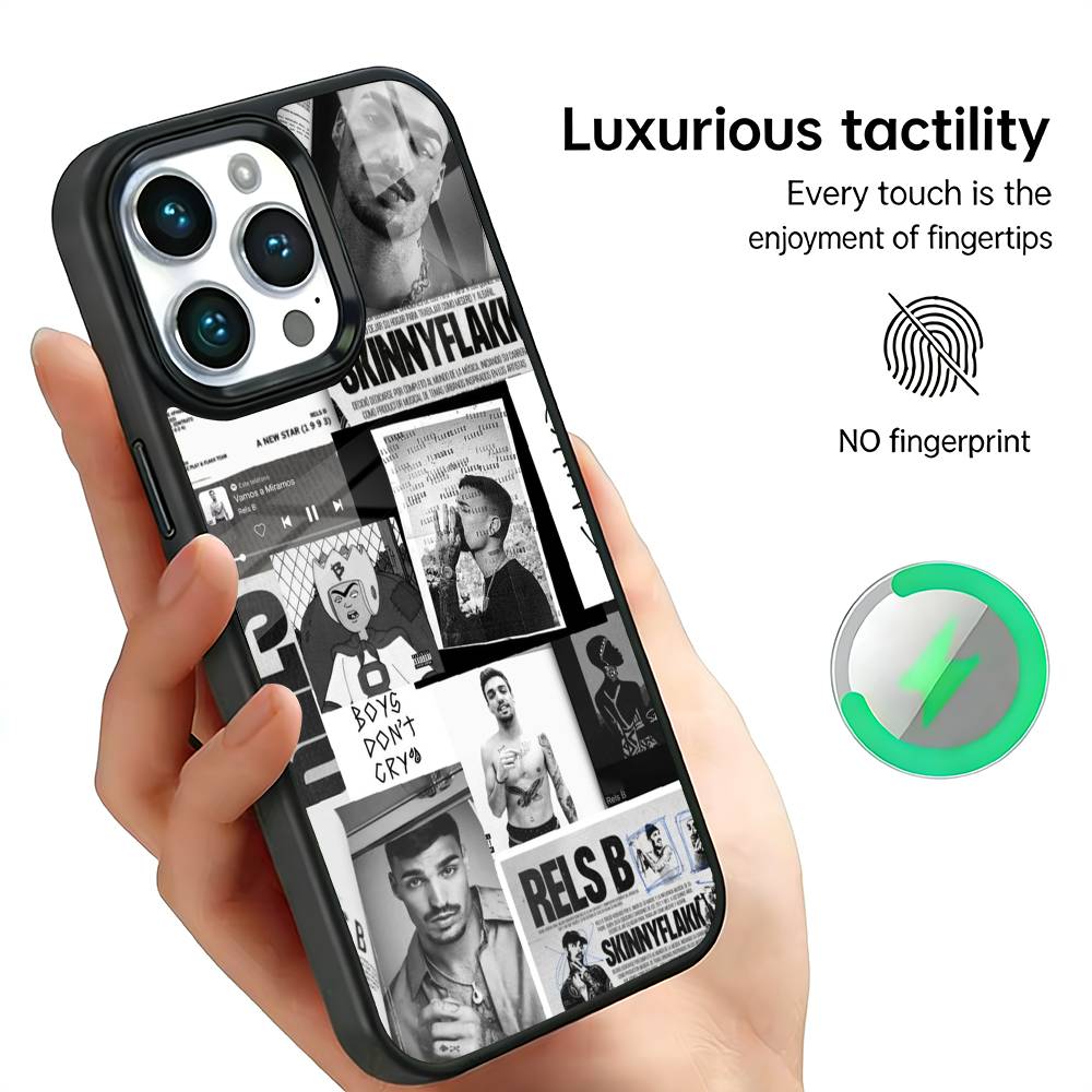 R-Rels B Hip-hop Phone Case For iPhone17,16,15,14,13,12,11 Plus,Pro Max For Magsafe Wireless Charging iPhone16PRO
