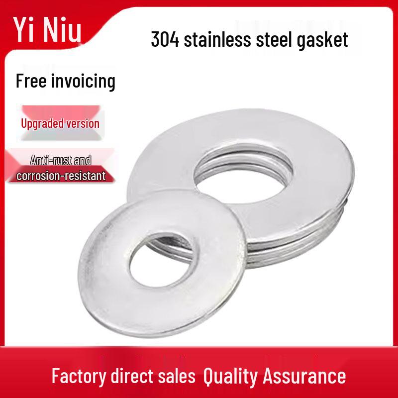 Thickened 304 Stainless Steel Flat Washer, Enlarged Metal Gasket, M2-M30 M16*30*3 (5 pcs)