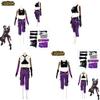 League Of Legends Jinx Cosplay Costume Halloween Party Uniform Set With Exquisite Printing